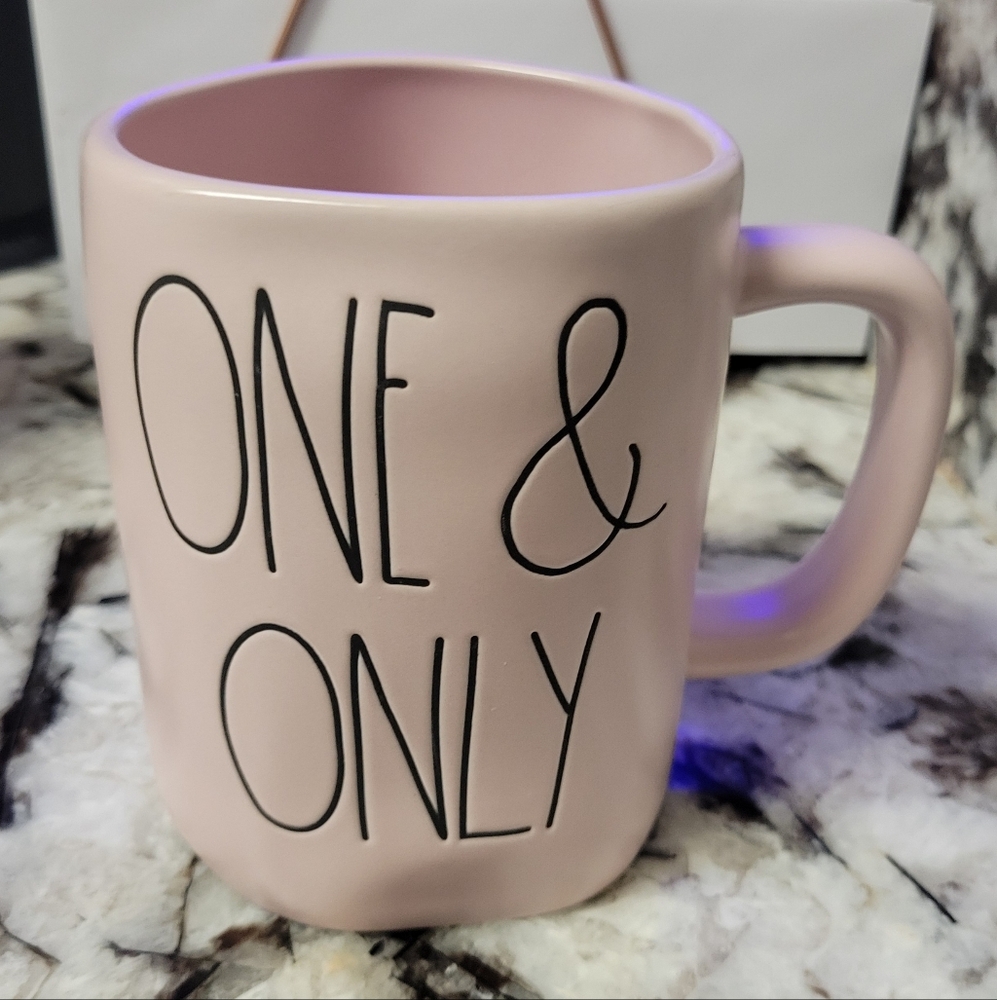 Rae Dunn "One & Only" Pink Ceramic Mug